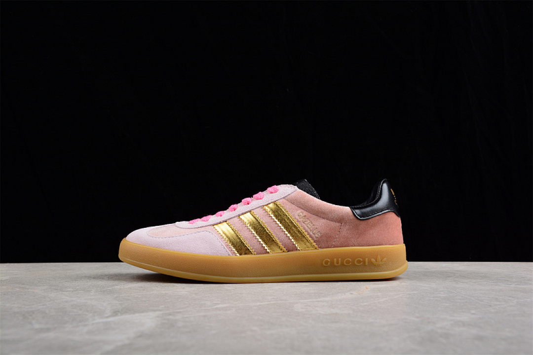 Adidas [GU*CCI X GAZELLE SHOES LIGHT PINK/GOLD/CORE BLACK]-[WOMAN:35-39]-[MAN:40-45], photo 1