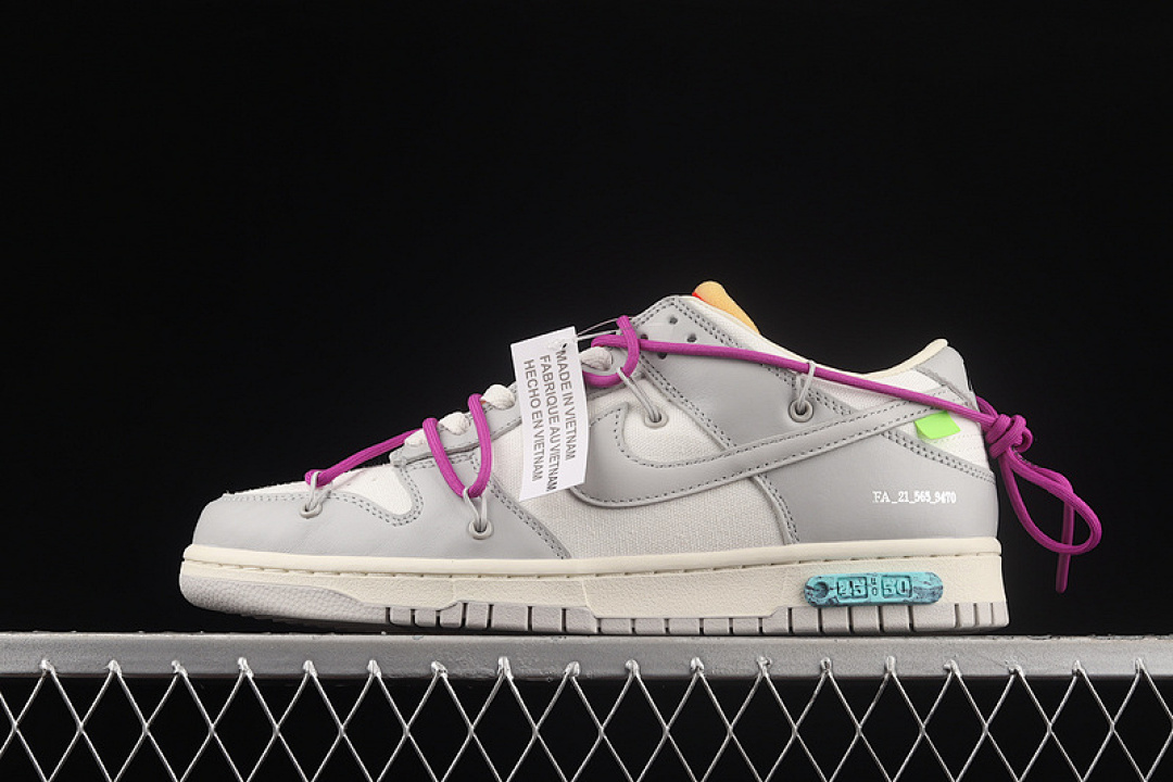 Unbranded [DM1602-101]-[OW X SB DUNK LOW LOT 45 OF 50 SAIL/NEUTRAL GREY/MAGENTA]-[UNSIEX:36-47.5], photo 1