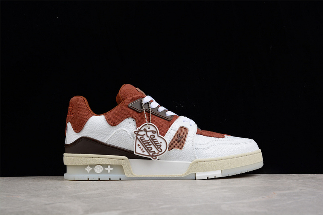 Louis Vuitton [L*V LOW TRAINER SNEAKERS WHITE/BROWN/BLACK]-[MAN:38-45] - Image 17