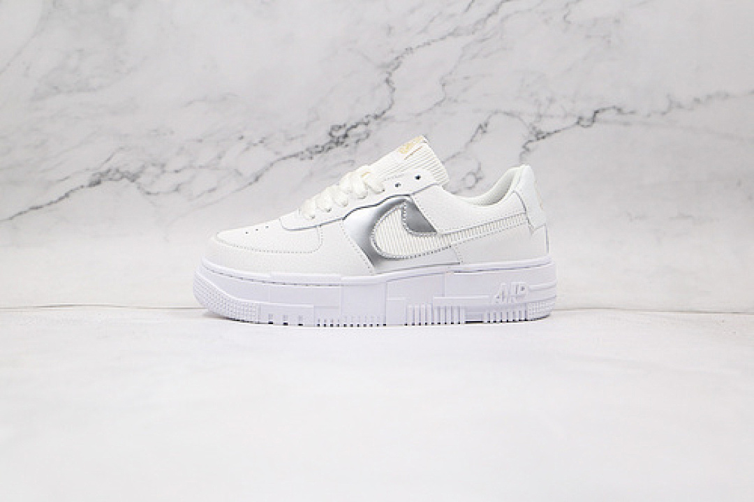 Nike [DC1160-100]-[AIR FORCE 1 LOW PIXEL GREY GOLD CHAIN SUMMIT WHITE/DARK BEETROOT/WHITE]-[36-45], photo 1