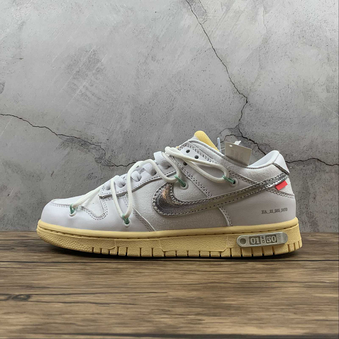 Unbranded [DM1602-127]-[OW X SB DUNK LOW WHITE/WHITE/SILVER]-[WOMAN:36-39]-[MAN:40-47], photo 1