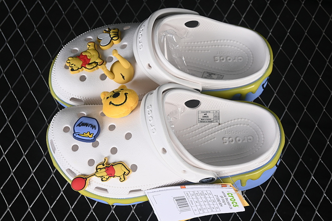 Crocs [ROUND-TOED THICK-SOLED SLIPPERS WHITE/YELLOW/BLUE]-[WOMAN:34-39]-[MAN:40] - Image 7