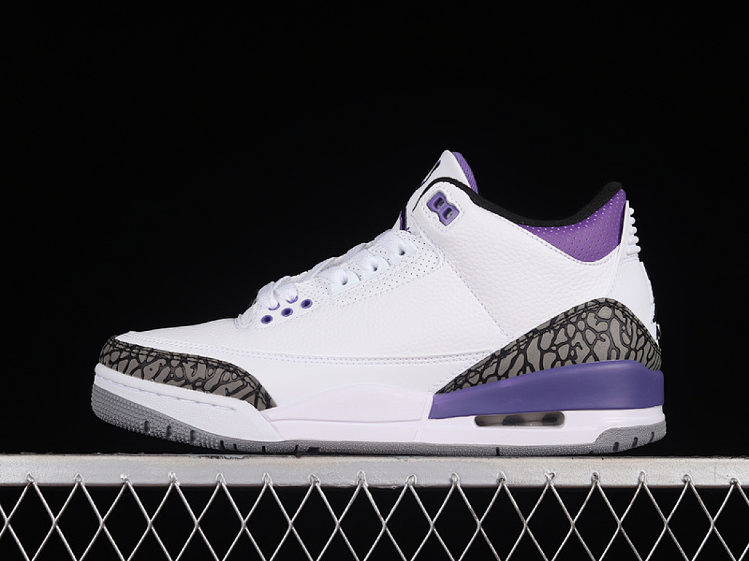 Jordan AIR Jordan 3 RETRO DARK IRIS WHITE/BLACK/DARK IRIS/CEMENT GREY · CT8532-105, photo 1