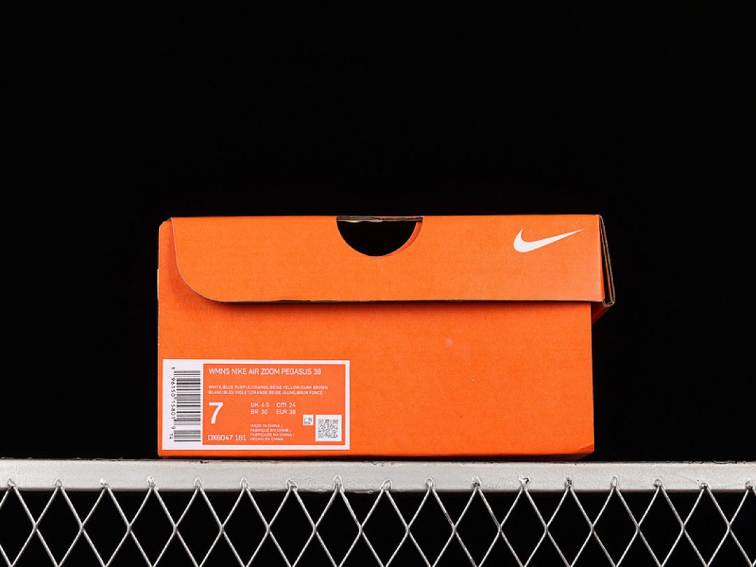 Nike [DX6047-181]-[AIR ZOOM PEGASUS 39 WHITE/ICE BLUE-ORANGE]-[WOMAN:36-40] - Image 11