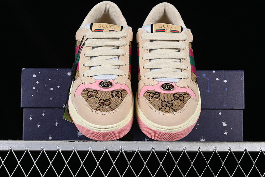 Gucci [9Y9209443]-[GU*CCI DISTRESSED SCREENER SNEAKER RED/GREEN/BROWN/PINK]-[WOMAN:35-39]-[MAN:40-44] - Image 11