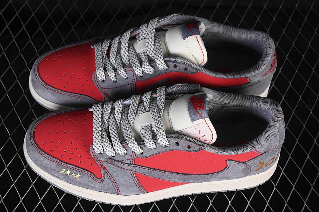 Jordan [JJ2508-105]-[FRAGMENT DESIGN AIR JORDAN 1 LOW OG SP RED/GREY]-[WOMAN:36-39]-[MAN:40-45] - Image 3