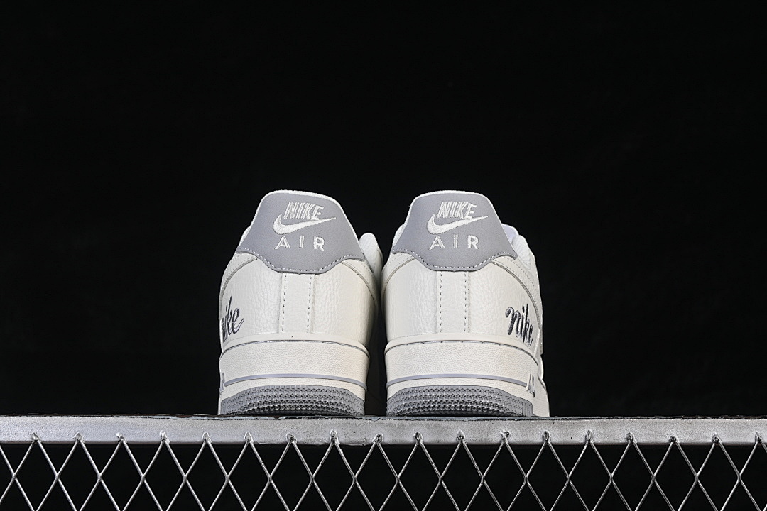 Nike [NH0601-543]-[AIR FORCE 1 07 LOW CASUAL SNEAKERS WHITE/GREY/WHITE]-[WOMAN:36-39]-[MAN:40-45] - Image 14