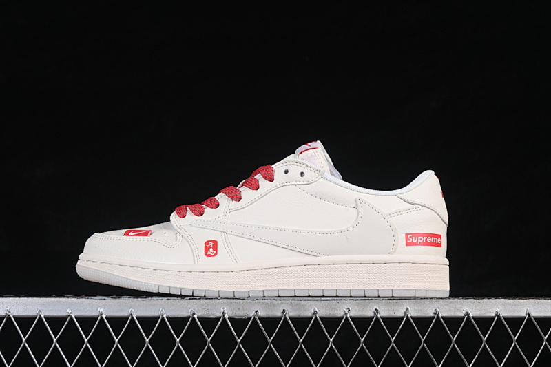 Jordan FRAGMENT DESIGN AIR Jordan 1 LOW OG SP WHITE/RED · QW5288-139, photo 1