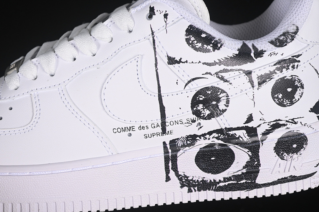 Nike [923044-100]-[CDG SUPREME AIR FORCE 1 07 LOW COMME DES GARCONS SHIRT WHITE/WHITE/WHITE]-[36-45] - Image 8