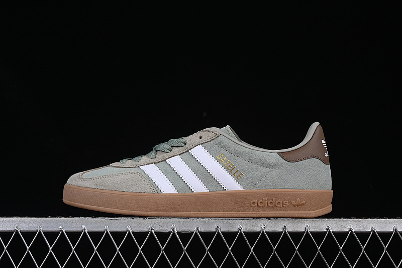Adidas ORIGINALS GAZELLE INDOOR SILVER PEBBLE/SILVER GREEN/CLOUD WHITE · JI3526, photo 1