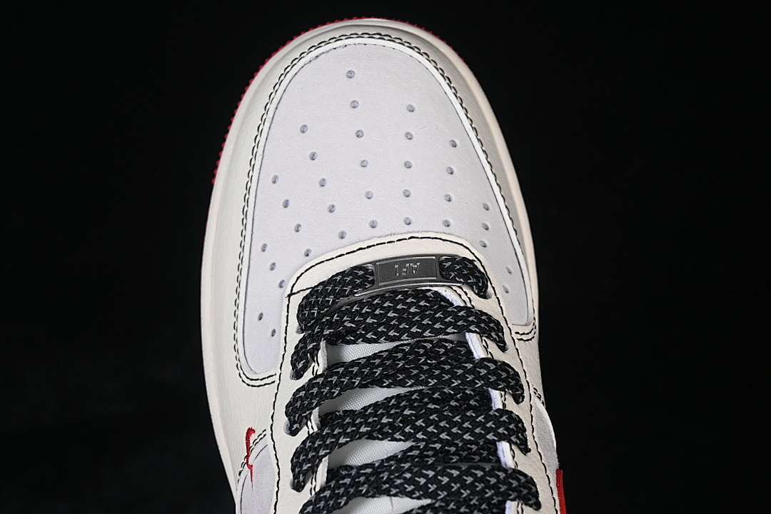 Nike [HT5088-620]-[AIR FORCE 1 07 LOW CASUAL SNEAKERS WHITE/BLACK/RED]-[WOMAN:36-39]-[MAN:40-45] - Image 10