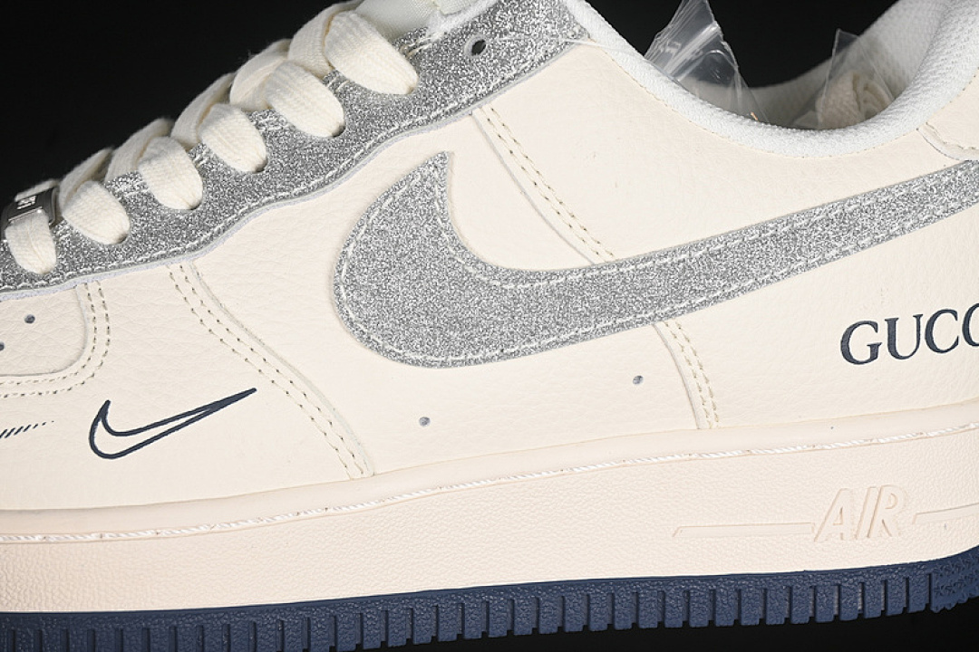 Nike [XS1958-546]-[AIR FORCE 1 07 LOW WHITE/GREY/BLUE]-[WOMAN:36-39]-[MAN:40-45] - Image 8