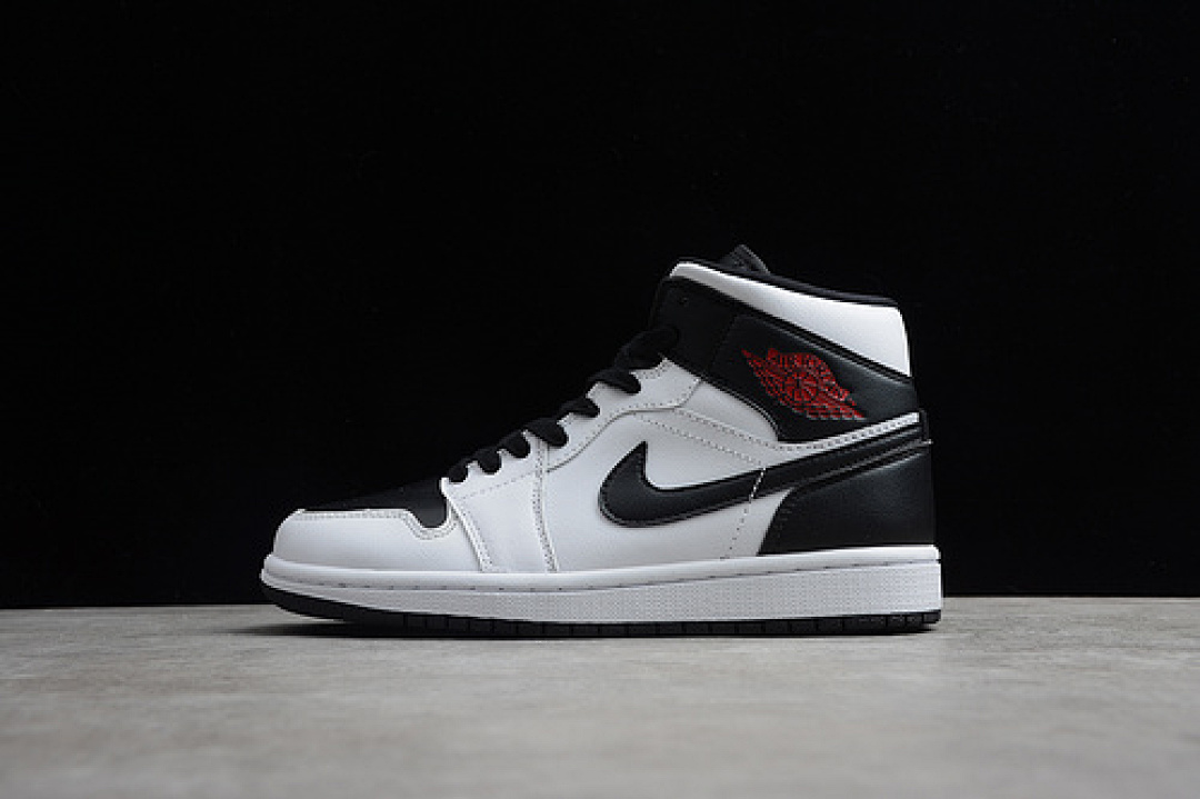 Jordan [BQ6472-101]-[AIR JORDAN 1 MID REVERSE BLACK TOE WHITE/GYM RED-BLACK]-[WOMAN:36-39], photo 1