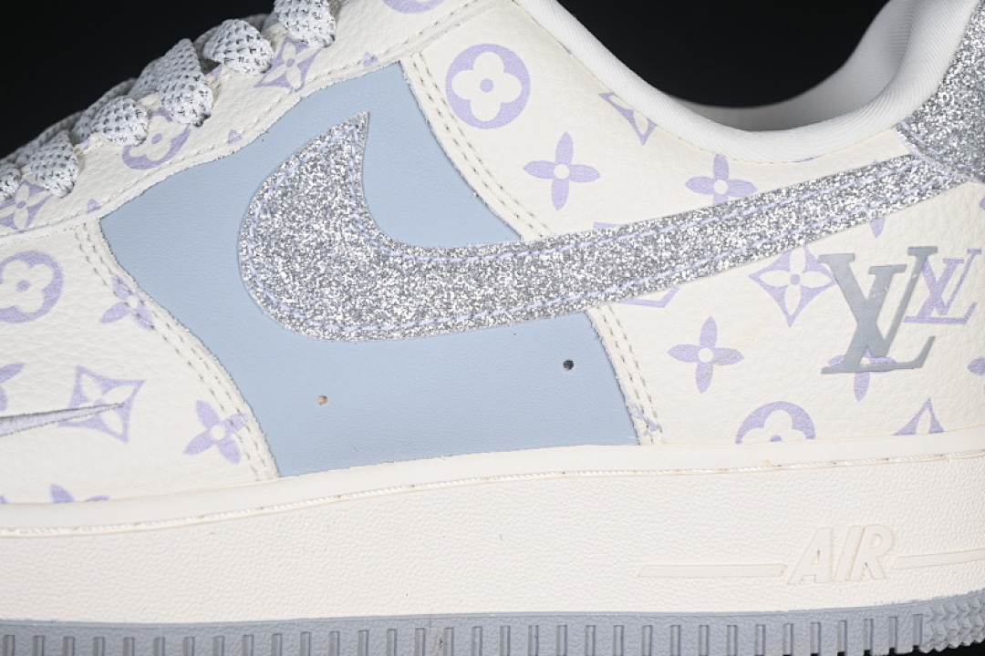 Nike [DF0188-078]-[AIR FORCE 1 07 LOW LV WHITE/BLUE/GREY]-[WOMAN:36-39]-[MAN:40-45] - Image 8
