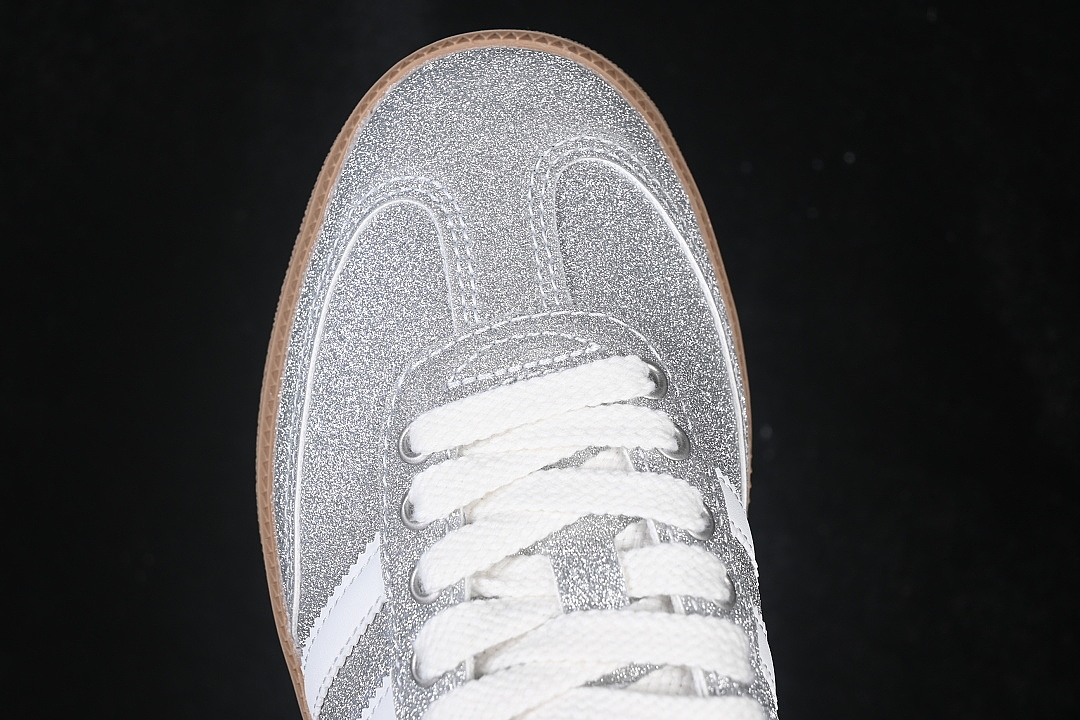 Unbranded [KI6264]-[SAMBA OG CLOVER CASUAL BOARD SHOES SILVER/ARGENTOUS]-[WOMAN:35-39]-[MAN:40-45] - Image 10