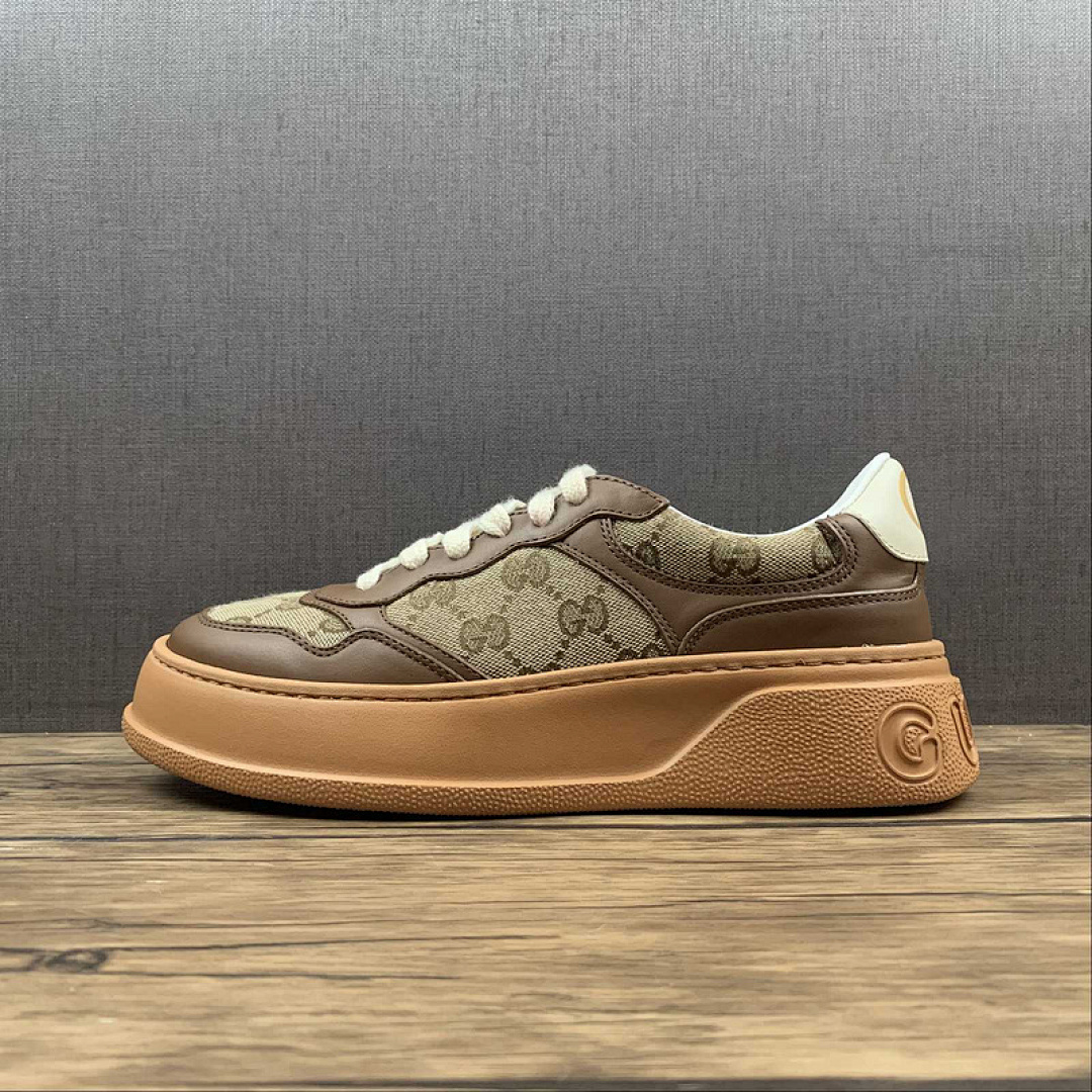 Chanel Chanel [GU*CCI LOW CASUAL SNEAKERS BROWN/WHITE-GOLD]-[MAN:38-44], photo 1
