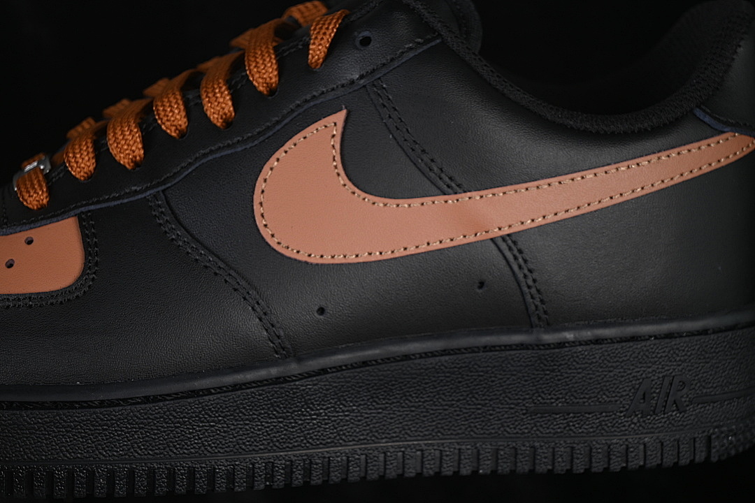Nike [FV5951-001]-[AIR FORCE 1 07 LOW CASUAL SNEAKERS BLACK/BROWN/BLACK]-[WOMAN:36-39]-[MAN:40-45] - Image 8