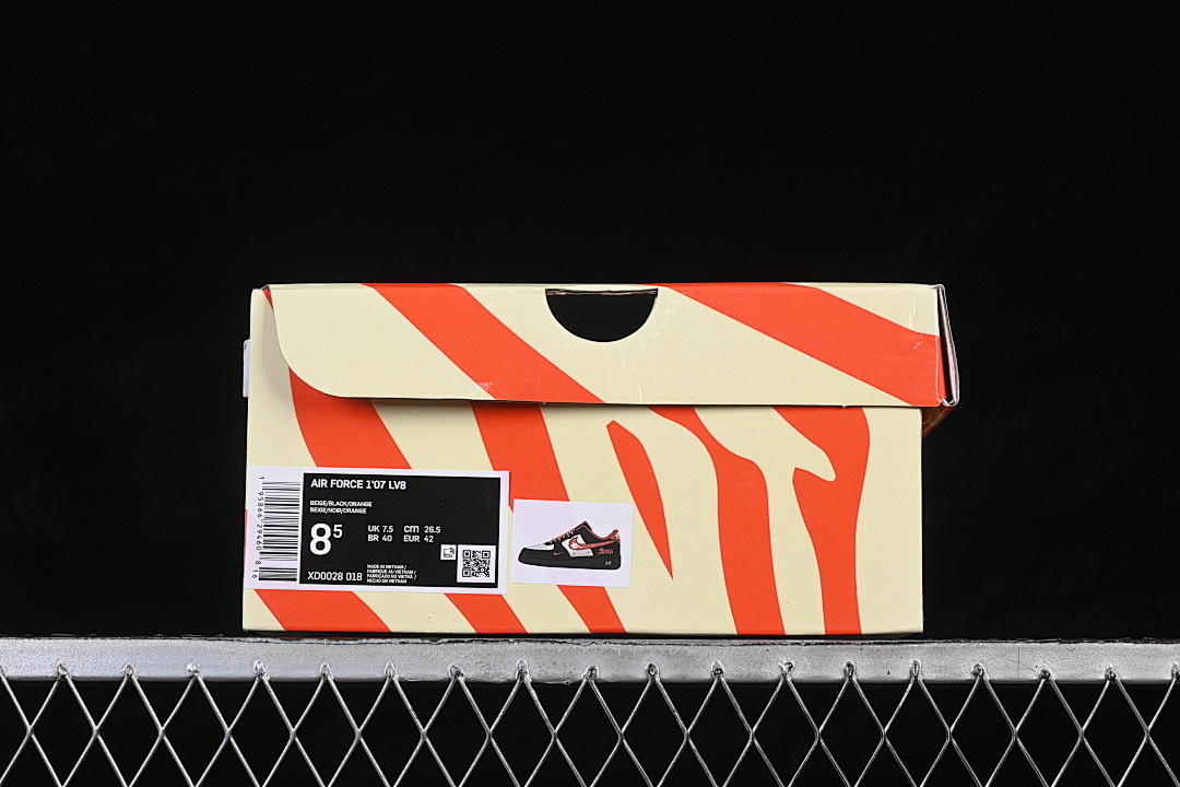 Nike [XD0028-018]-[AIR FORCE 1 07 LOW CASUAL SNEAKERS WHITE/BLACK/ORANGE]-[WOMAN:36-39]-[MAN:40-45] - Image 12