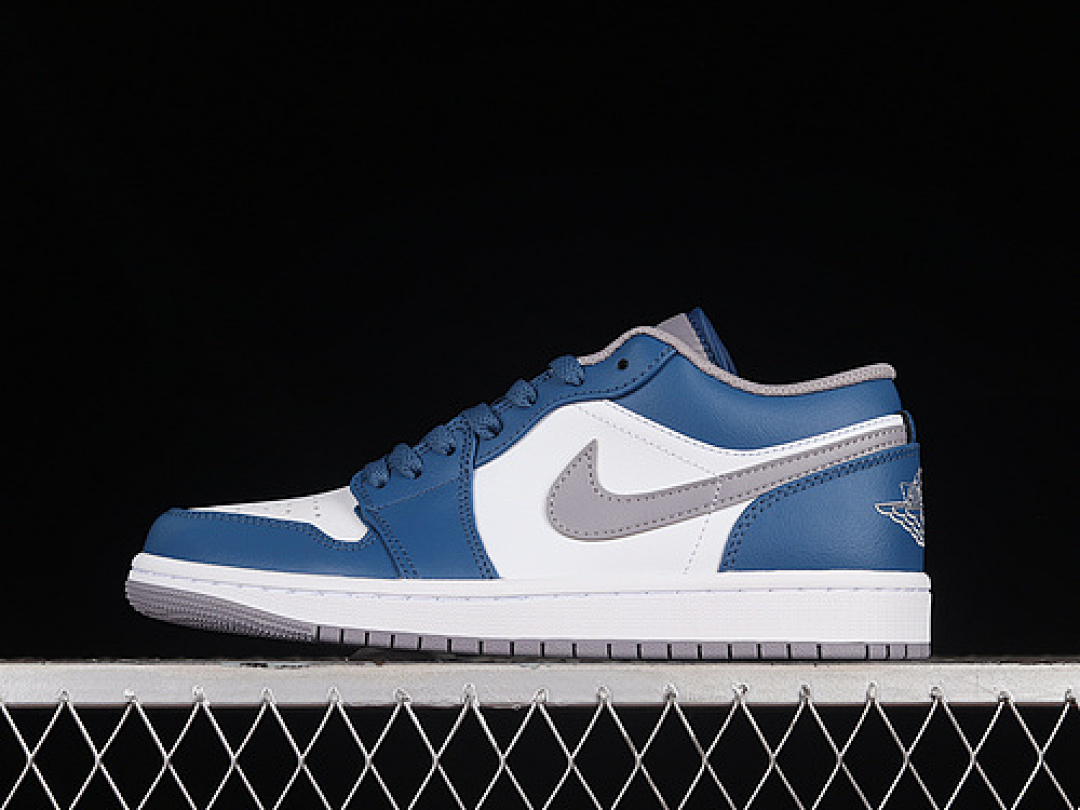 Jordan [553558-412]-[AIR JORDAN 1 LOW FRENCH TRUE BLUE/CEMENT GREY/WHITE]-[UNISEX:36-46], photo 1