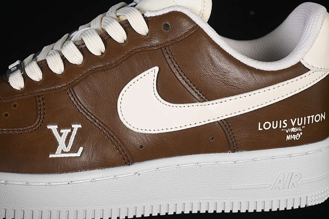 Nike [NH0601-587]-[AIR FORCE 1 07 LOW CASUAL SNEAKERS COFFEE/WHITE/GREY]-[WOMAN:36-39]-[MAN:40-45] - Image 7