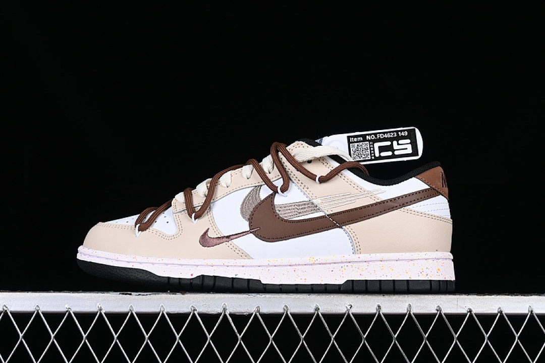Nike DUNK LOW MULTI COLOR WHITE/BROWN · FD4623-149, photo 1