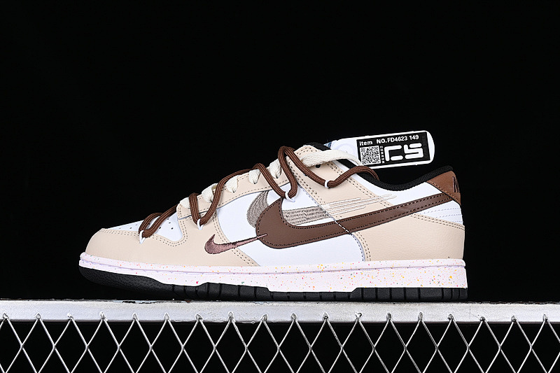 Nike DUNK LOW MULTI COLOR WHITE/BROWN · FD4623-149, photo 1