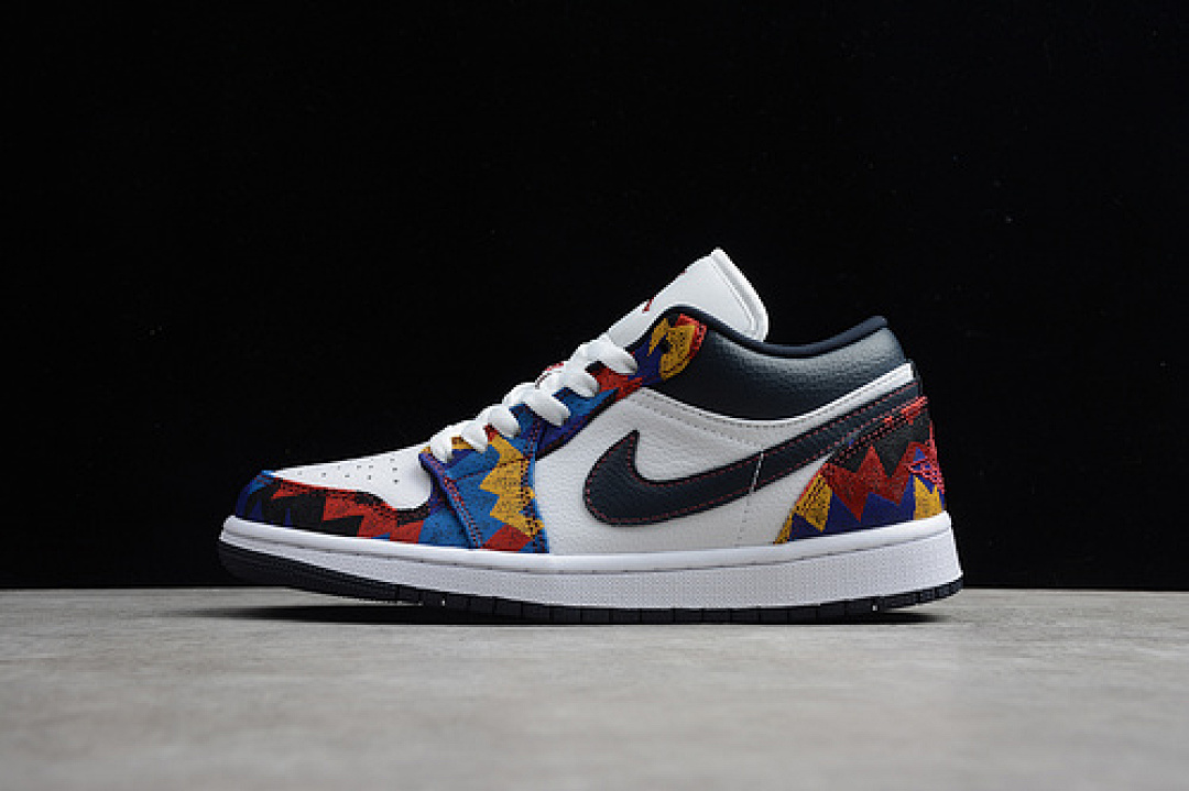 Jordan [CZ8659-100]-[AIR JORDAN 1 LOW BLACK/WHITE/MULTU-COLOR]-[WOMAN:36-39]-[MAN:40-47.5], photo 1