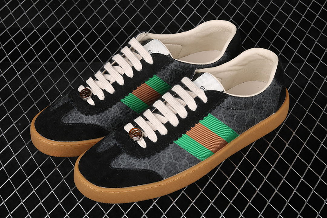 Gucci [GU*CCI ACE EMBROIDERED LOW-TOP SNEAKER BLACK/GREY]-[UNISEX:38-44] - Image 11
