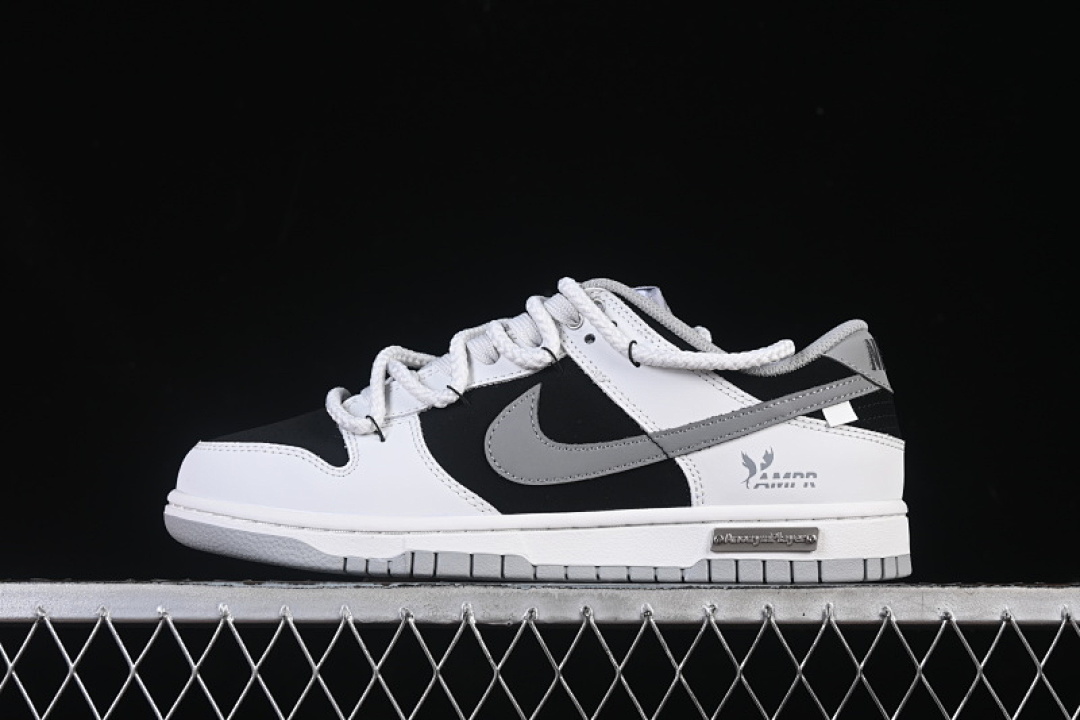 Unbranded [WB0518-091]-[DUNK LOW JUST DO IT LACE UP CASUAL SNEAKERS GREY/BLACK/WHITE]-[MAN:40-46], photo 1