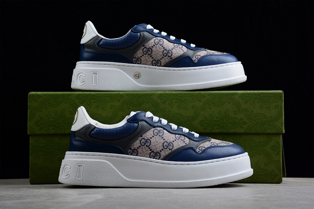 Chanel [GU*CCI SCREENER GG HIGH-TOP SNEAKER NAVY BLUE/KHAKI/DARK GREY]-[WOMAN:35-39]-[MAN:40-44] - Image 17