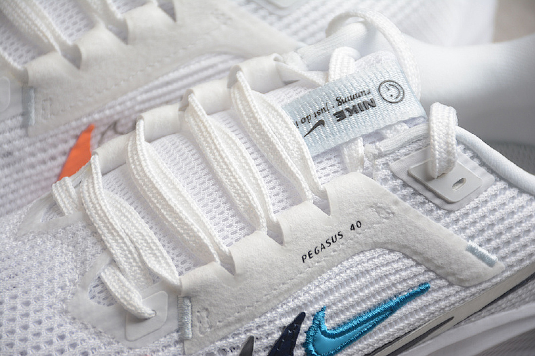 Nike [FB7179-100]-[AIR ZOOM PEGASUS 40 WHITE/BLUE/ORANGE]-[WOMAN:36-39]-[MAN:40-46] - Image 6