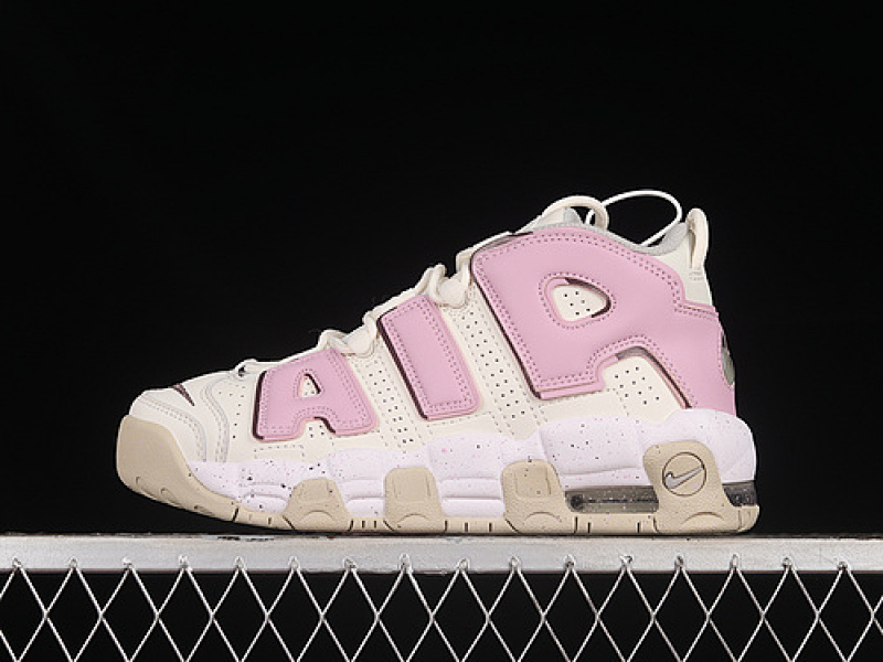 Nike Nike IR MORE UPTEMPO GS WHITE/PINK/LIGHT IRON ORE · DM1023-001, photo 1
