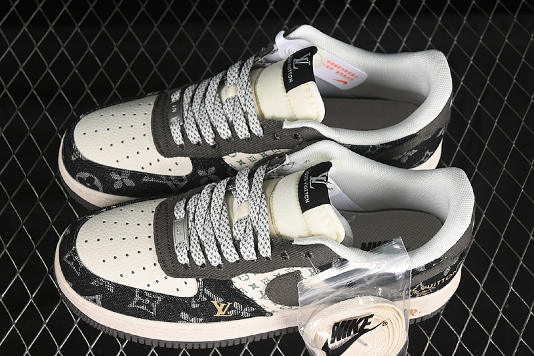 Nike [JJ2508-703]-[AIR FORCE 1 07 LOW LV WHITE/GREY/BLACK/GOLD]-[WOMAN:36-39]-[MAN:40-45] - Image 11