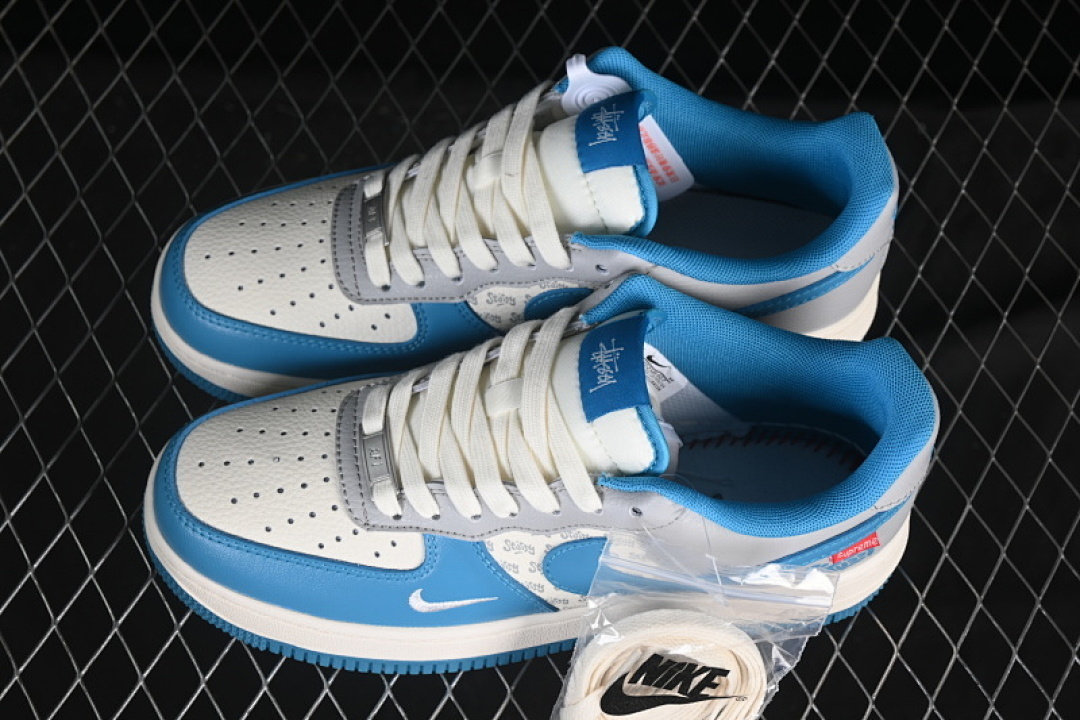 Nike [XD2588-607]-[AIR FORCE 1 07 LOW WHITE/BLUE/GREY]-[WOMAN:36-39]-[MAN:40-45] - Image 11