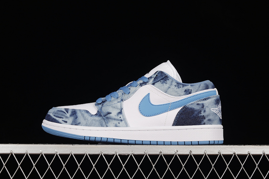 Jordan [DM8947-100]-[AIR JORDAN 1 LOW WASHED DENIM WHITE/DUTCH BLUE/WHITE]-[WOMAN:36-39]-[MAN:40-46], photo 1