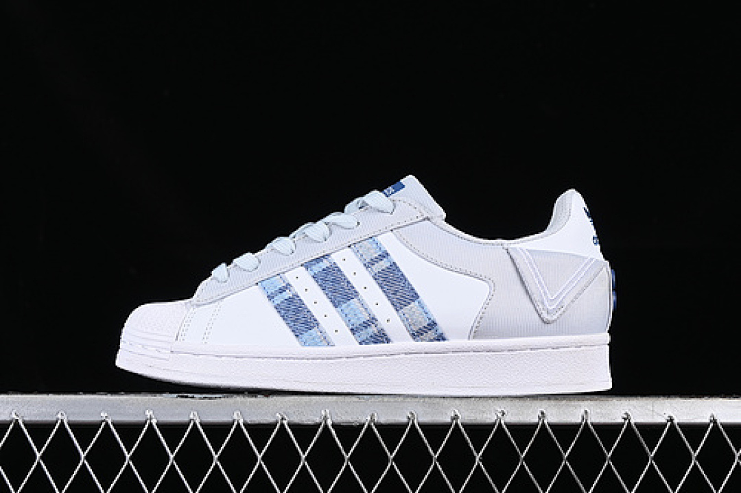 Unbranded [IG3005]-[SUPERSTAR WHITE/GREY/BLUE]-[WOMAN:35.5-40], photo 1