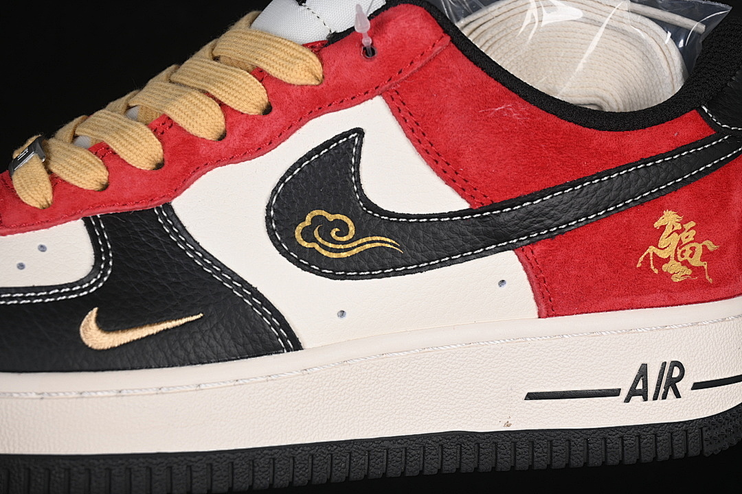 Nike [XD0028-004]-[AIR FORCE 1 07 LOW CASUAL SNEAKERS WHITE/RED/BLACK]-[WOMAN:36-39]-[MAN:40-45] - Image 8