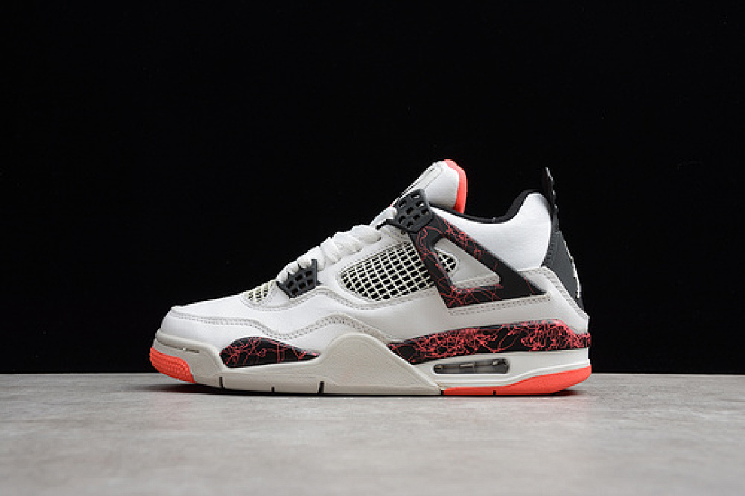 Jordan GET AIR Jordan 4 RETRO WHITE/BLACK-BRIGHT CRIMSON-PALE CITRON · 308497-116, photo 1