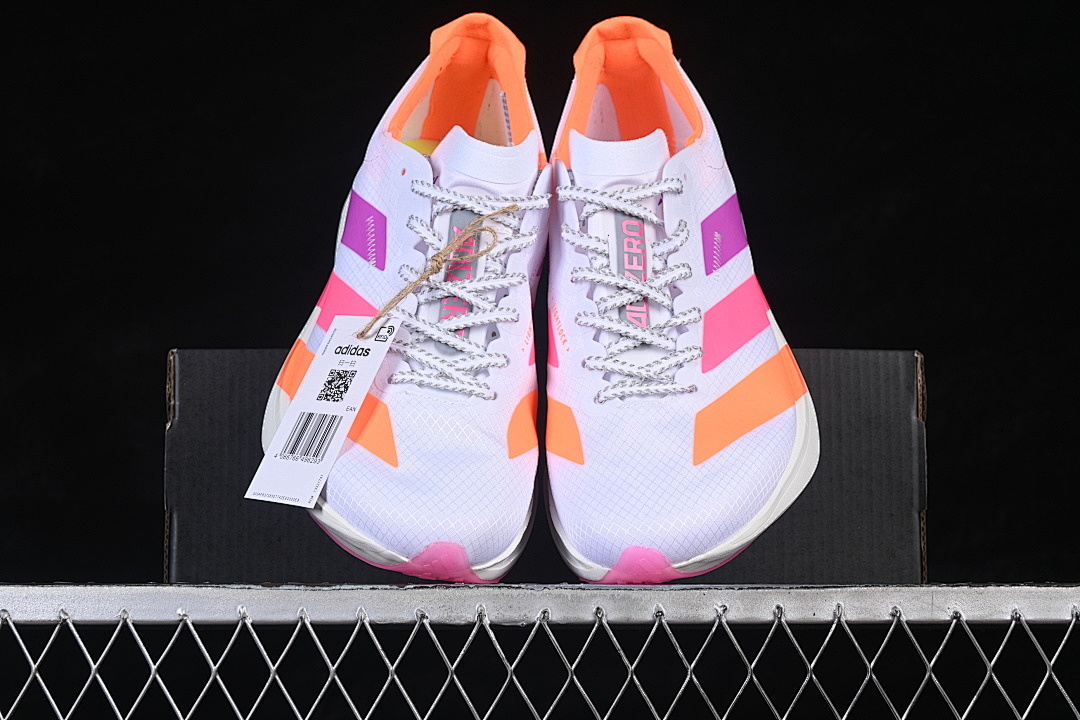 Adidas [KJ2123]-[ADIZERO ADIOS 4 M LOW-TOP RUNNING SHOES WHITE/ORANGE]-[WOMAN:36-39]-[MAN:40-46] - Image 13