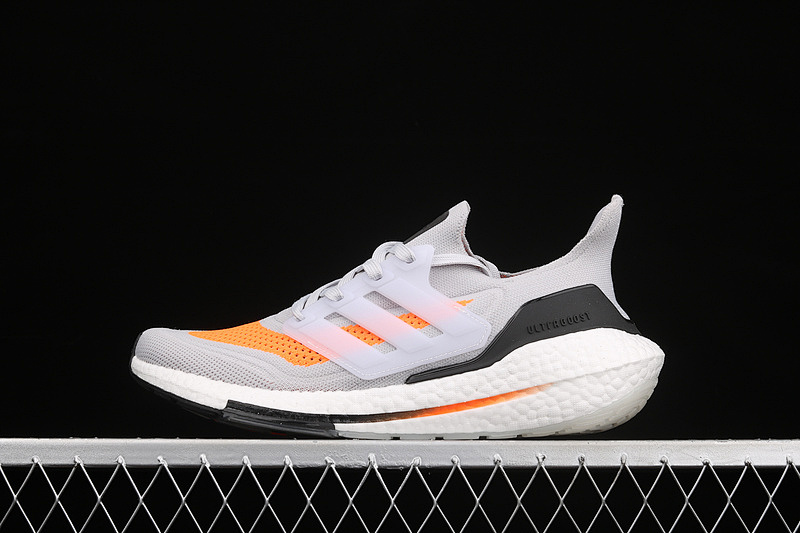 ULTRA BOOST 21 CONSORTIUM LIGHT GREY/CLOUD WHITE/ORANGE · FY5391, photo 1