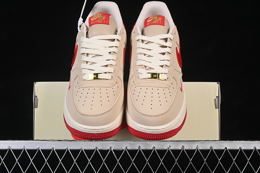 Nike [NH0601-526]-[AIR FORCE 1 07 LOW CASUAL SNEAKERS BROWN/RED]-[WOMAN:36-39]-[MAN:40-45] - Image 13