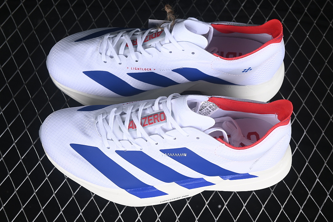 Adidas [JP6624]-[ADIZERO ADIOS PRO 4 CLOUD WHITE/ROYAL BLUE/PURE RUBY]-[WOMAN:36-39]-[MAN:40-46] - Image 11