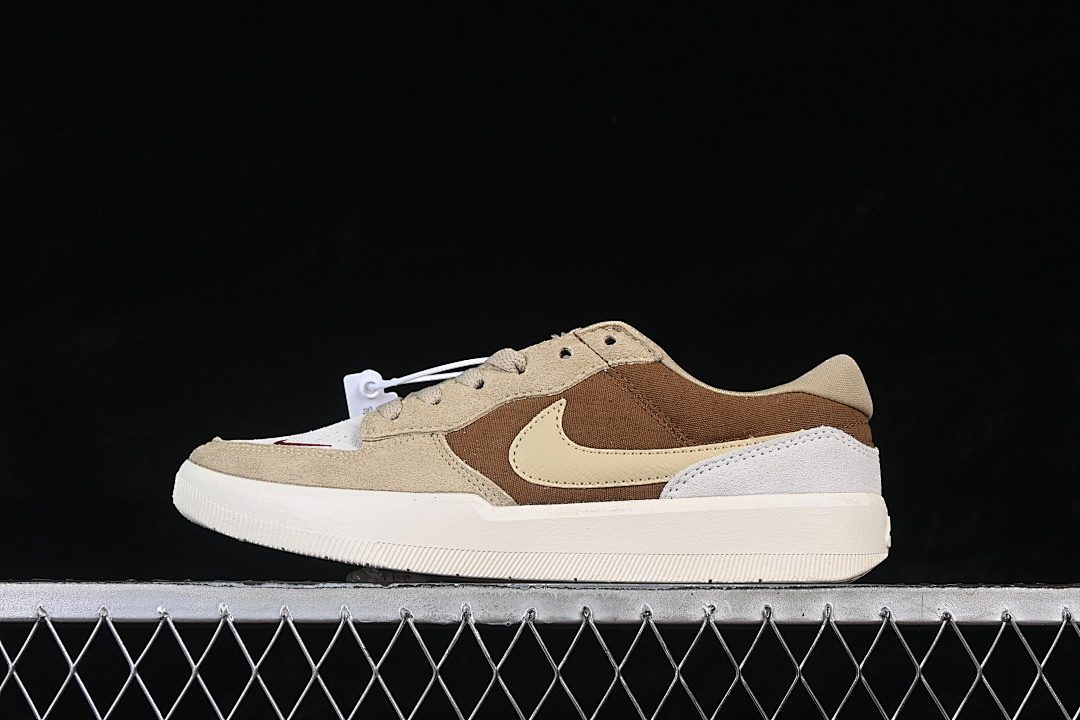 [DV5477-202]-[FORCE 58 SIMPLE RETRO SKATE SHOES BROWN/WHITE/COFFEE]-[WOMAN:36-39]-[MAN:40-45], photo 1