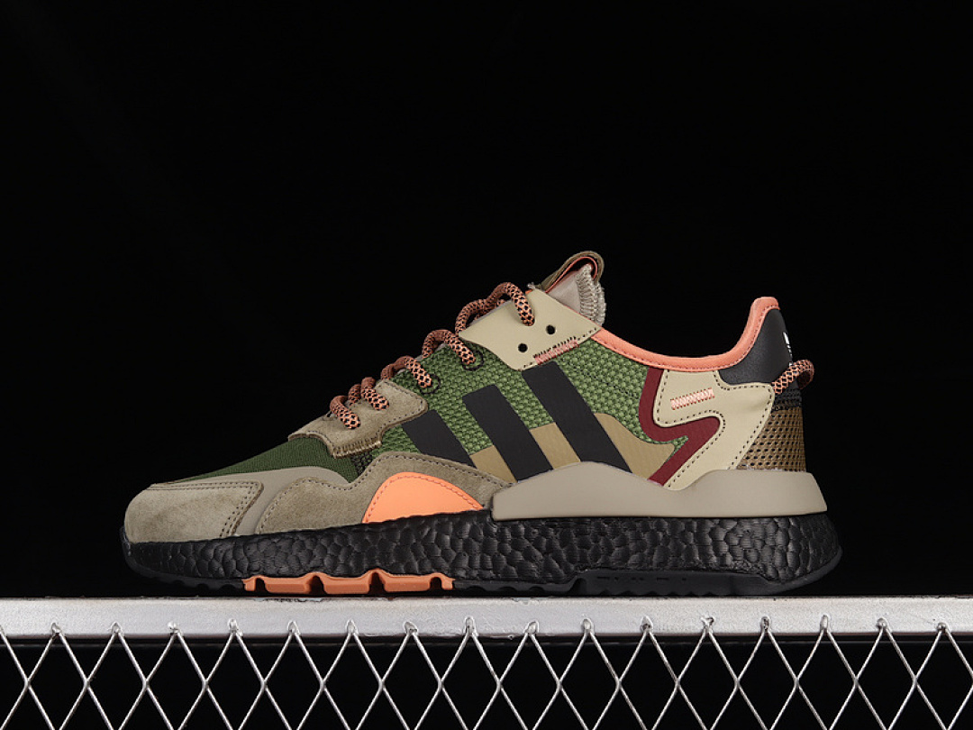 Unbranded [GY0018]-[NITE JOGGER BOOST SHOES DARK GREEN/CLOUD WHITE/ORANGE]-[MAN:39-45], photo 1