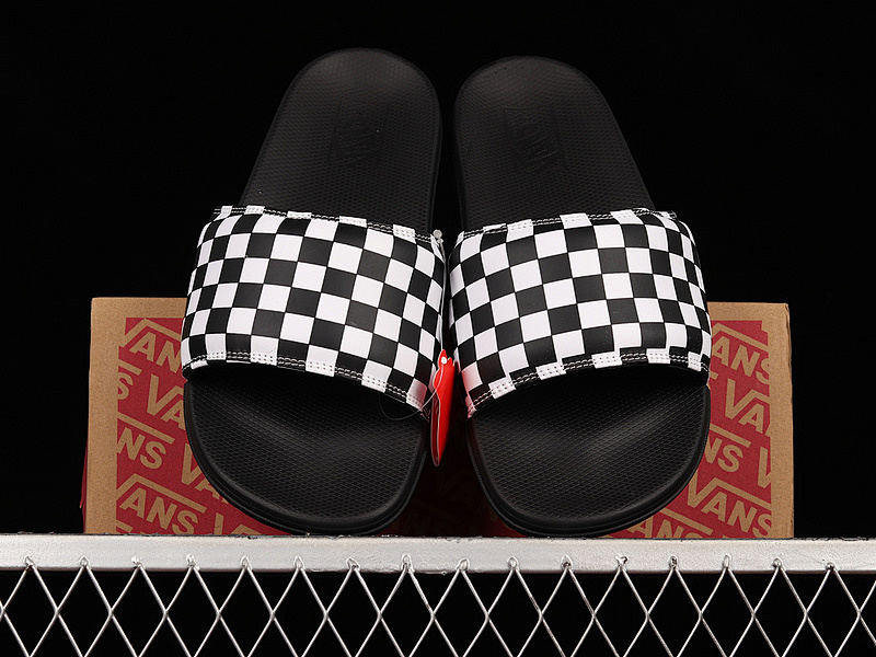 CHECKERBOARD LA COSTA SLIDE-ON BLACK/BLACK/WHITE · VN0A5HF527I, photo 1