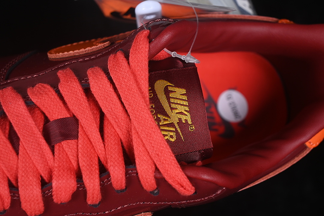 Nike [IO4489-601]-[AIR FORCE 1 07 LOW CASUAL SNEAKERS WINE RED/ORANGE]-[WOMAN:36-39]-[MAN:40-46] - Image 8
