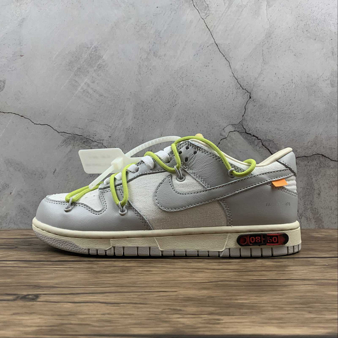 Off-White Nike OW X SB DUNK LOW THE 50 SAIL/NEUTRAL GREY/WHITE · DM1602-122, photo 1