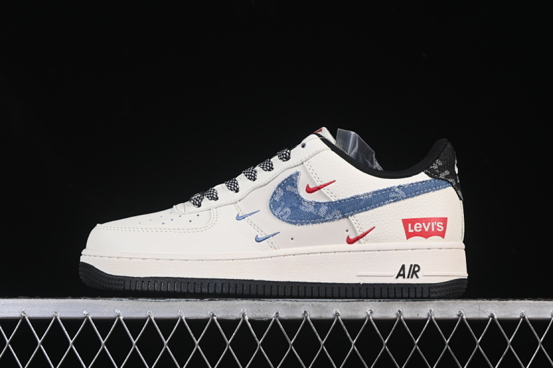 Nike [QW5606-261]-[AIR FORCE 1 07 LOW BLACK/BLUE/WHITE]-[WOMAN:36-39]-[MAN:40-45] - Image 2