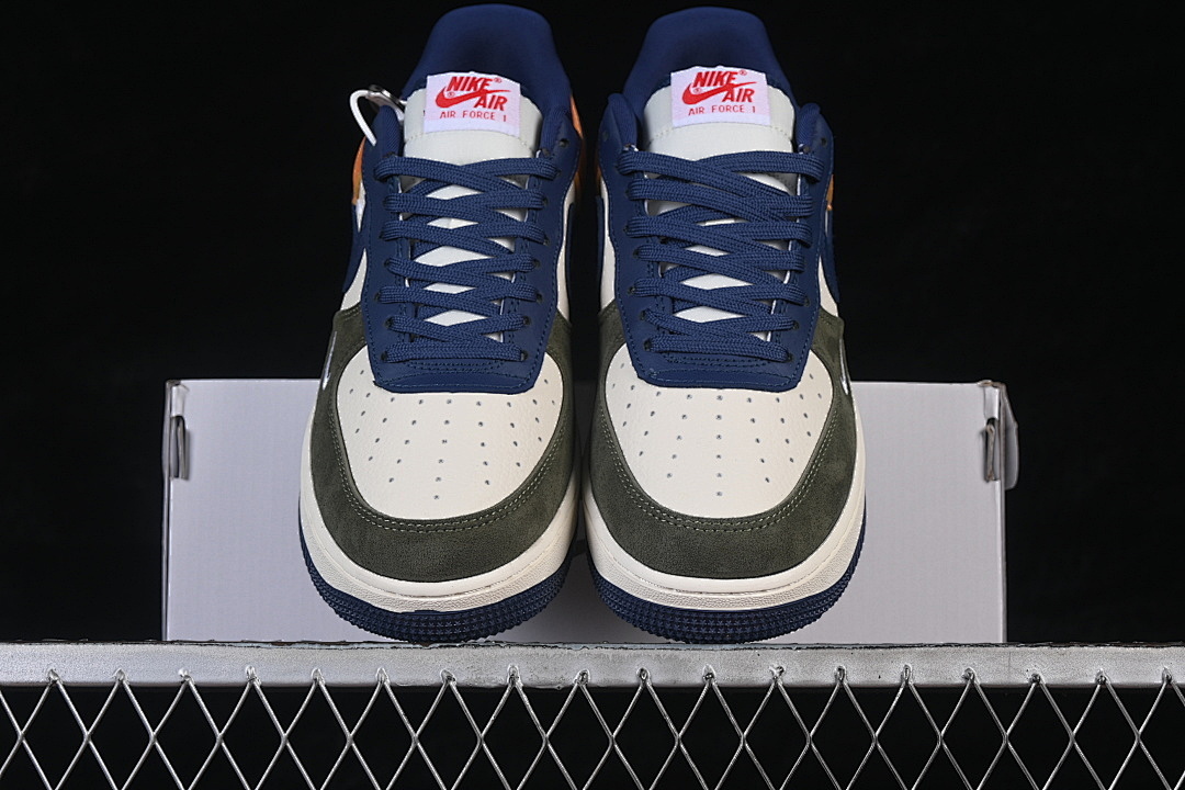 Nike [DF0188-124]-[AIR FORCE 1 07 LOW WHITE/BLUE/GREEN/ORANGE]-[WOMAN:36-39]-[MAN:40-45] - Image 13