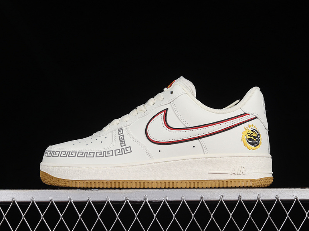 Nike Nike AIR FORCE 1 LOW 07 BEIGE/BLACK/RED · CH9686-668, photo 1